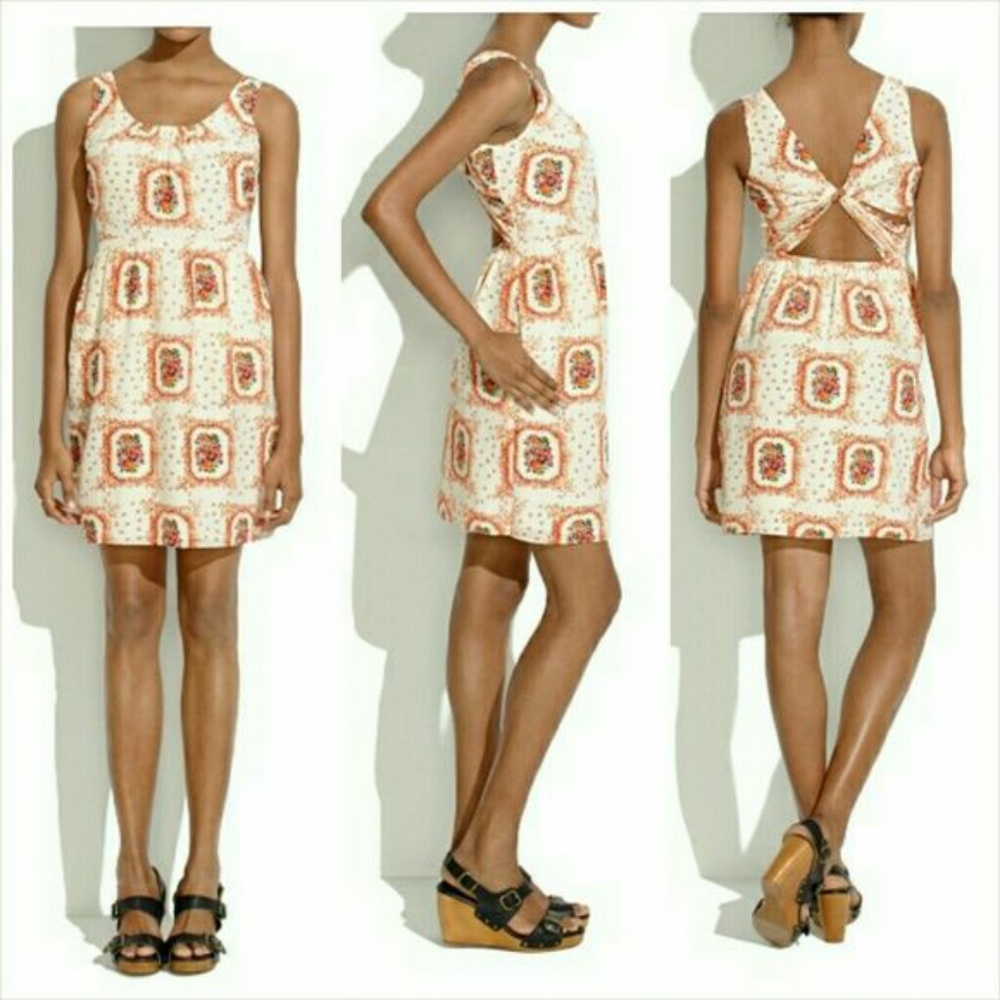 Madewell silk dress sleeveless sundress floral